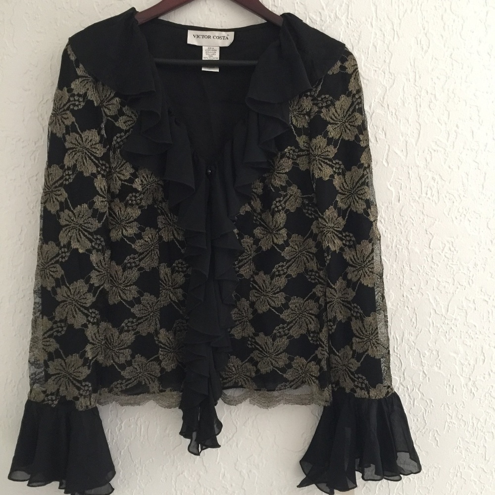 VICTOR COSTA BLOUSE    SIZE M